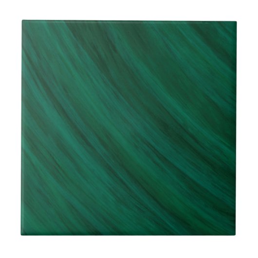 Emerald Green Artistic Brushstrokes Stripes Tegeltje (Voorkant)