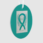Emerald Green Awareness Ribbon Angel Ornaments Ornament (voorkant)