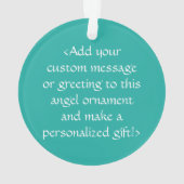 Emerald Green Awareness Ribbon Angel Ornements (dos)