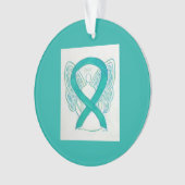 Emerald Green Awareness Ribbon Angel Ornements (devant)