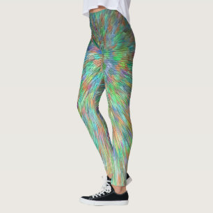 Emerald green barst abstract uit leggings
