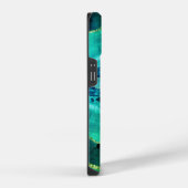 Emerald green blue agate marmer name script iPhone hoesje (Rechterkant)