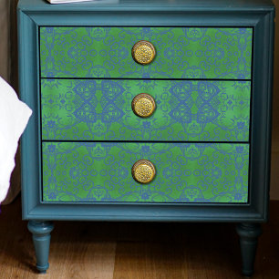 Emerald Green & Blue Stylish Bohemian Pattern Tissuepapier