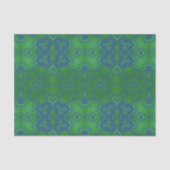 Emerald Green & Blue Stylish Bohemian Pattern Tissuepapier (Voorkant)