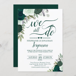 Emerald Green Boho Floral We doen nog steeds gelof Kaart