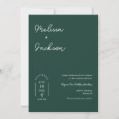 Emerald Green Boho QR Code Invitation photo (Devant)