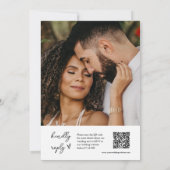 Emerald Green Boho QR Code Invitation photo (Dos)
