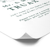 Emerald Green Botanical in Audio Guestbook Poster (Hoek)