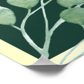 Emerald Green Botanische bruiloft Welkom Poster (Hoek)