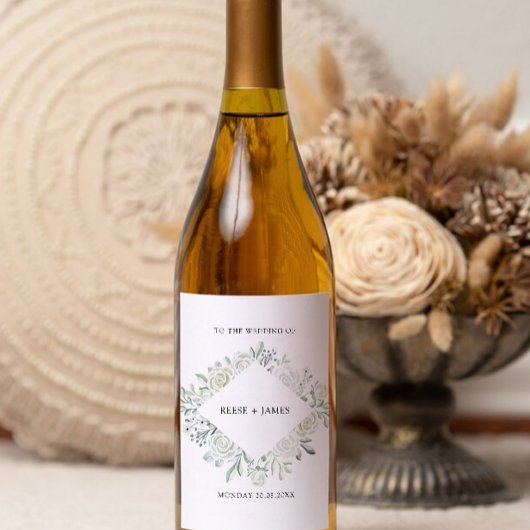 Emerald Green bouteille de vin étiquette Modèle