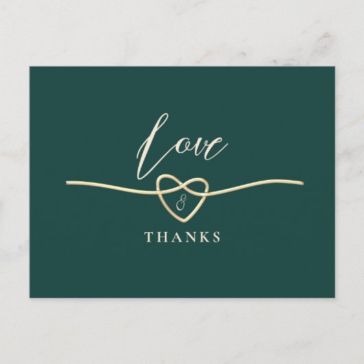 Emerald Green bruiloft dank u Briefkaart (Voorkant)