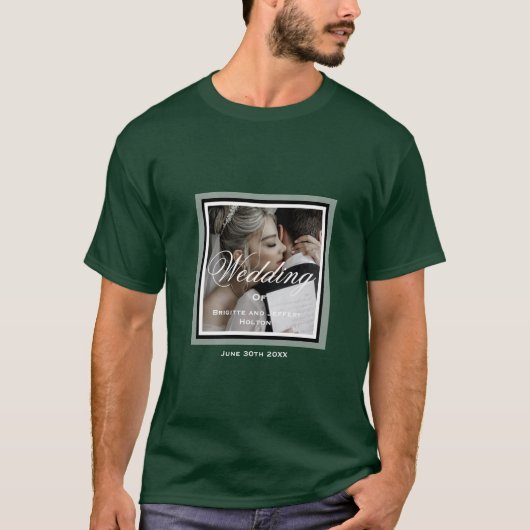 Emerald green bruiloft T-Shirt (Voorkant)