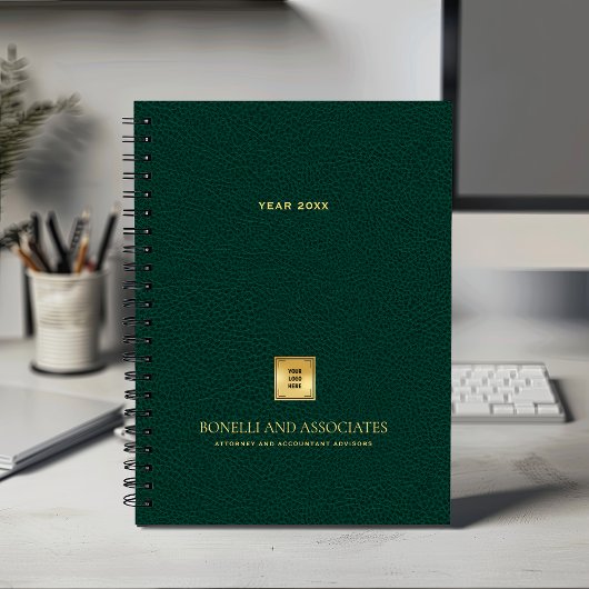 Emerald Green Business Logo en Naam Professional Planner