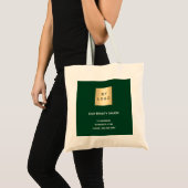 Emerald green business logo tote bag (Voorkant (product))