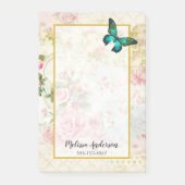 Emerald Green Butterfly op Chic Collage Post-it® Notes (Voorkant)