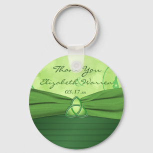 Emerald Green Celtic Love Knot Wedding Favor Sleutelhanger