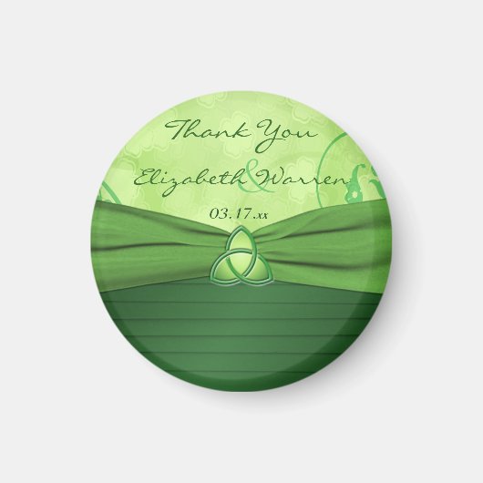 Emerald Green Celtic Loveknot Wedding Favor Magnet (Devant)