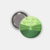 Emerald Green Celtic Loveknot Wedding Favor Magnet Magneet (Voorkant / Achterkant)