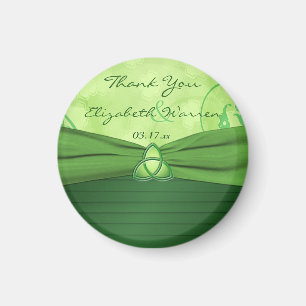 Emerald Green Celtic Loveknot Wedding Favor Magnet Magneet