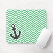 Emerald Green Chevron; Anker Muismat (Met muis)