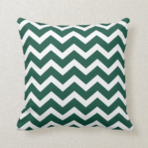 Emerald Green Chevron Stripe Pillow Kussen