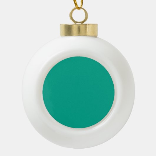 Emerald Green Classy Colour Coordinated Keramische Bal Ornament (Voorkant)
