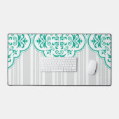 Emerald Green Classy Stripes Damask (Clavier et souris)