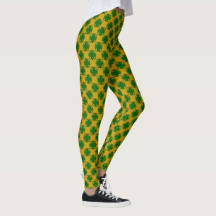 Emerald Green Clover Ribbon door Kenneth Yoncich Leggings