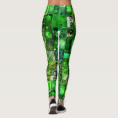 Emerald Green Collage Leggings (Achterkant)