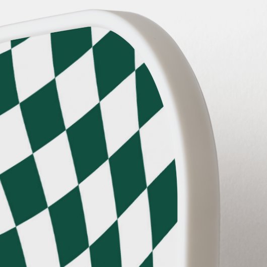Emerald Green Collectie Check Checkered Pickleball Paddle (Links Detail)