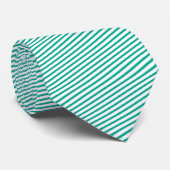 Emerald Green Cravates pour hommes Diagonal Stripe (Roulé)