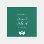 Emerald Green Custom Wedding Servet (Voorkant)