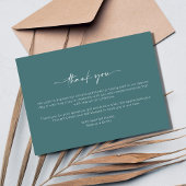 Emerald Green Deux Mariage photo Merci