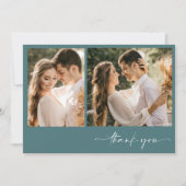 Emerald Green Deux Mariage photo Merci (Devant)