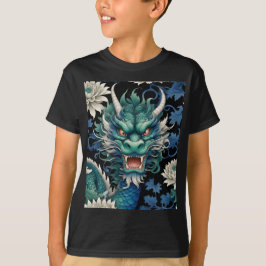 Emerald Green Dragon print T-shirt