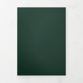 Emerald green Drivoudig Letter Fold Program Drieluik Programma (Cover)