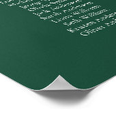 Emerald Green Elegant 16 table Tableau de siège (Coin)