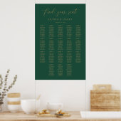 Emerald Green Elegant 18 tables Tableau de siège (Cuisine)