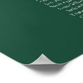 Emerald Green Elegant 19 tables Tableau de siège (Coin)