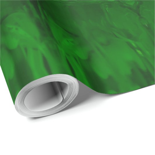 Emerald Green Elegant Geometric Pattern Cadeaupapier (Rol Hoek)