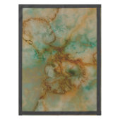 Emerald Green en Copper Gold Marble Tafelkleed (Voorkant)