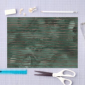 Emerald Green en Copper Striped Pattern Tissuepapier (Craft)