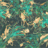 Emerald Green en Gold abstract Sticker (Voorkant)