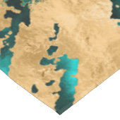 Emerald Green en Gold abstract Tafelkleed (Gekanteld)