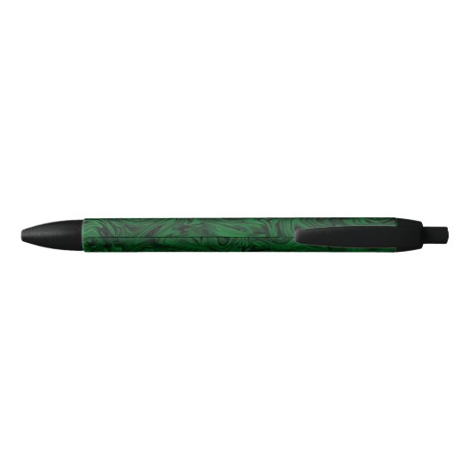 Emerald Green en Gold Elephant Monogrammed Zwarte Inkt Pen (Achterkant)