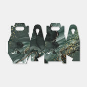 Emerald Green en Gold Marble, marmer Background Bedankdoosjes (Uitgevouwen)