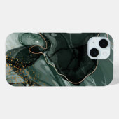 Emerald Green en Gold Marble, marmer Background Case-Mate iPhone Case (Achterkant (horizontaal))