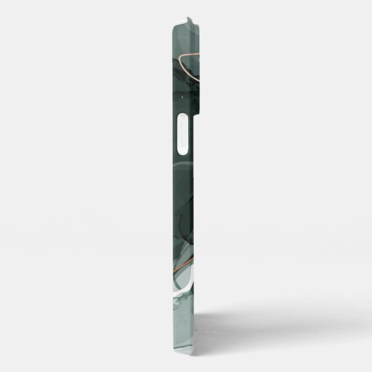 Emerald Green en Gold Marble, marmer Background iPhone Hoesje (Rechterkant)