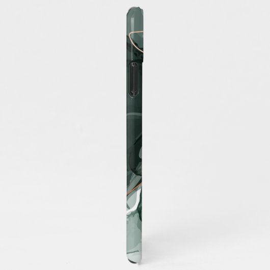 Emerald Green en Gold Marble, marmer Background iPhone Hoesje (Rechterkant)