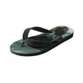 Emerald Green en Gold Marble, marmer Background Kinder Teenslippers (Schuin)